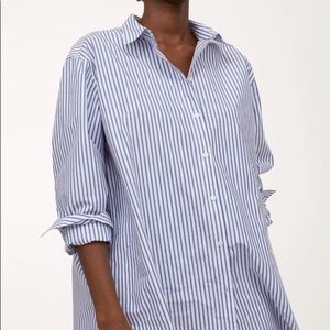 Babaton striped button down xs